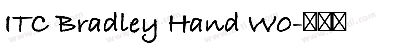ITC Bradley Hand W0字体转换